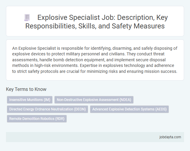 Explosive Specialist Job: Description, Key Responsibilities, Skills, and Safety Measures