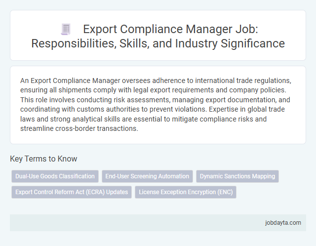 Export Compliance Manager Job: Responsibilities, Skills, and Industry Significance