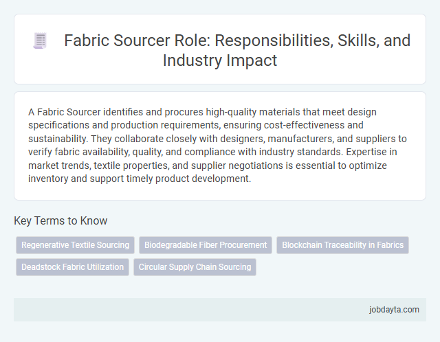 Fabric Sourcer Role: Responsibilities, Skills, and Industry Impact