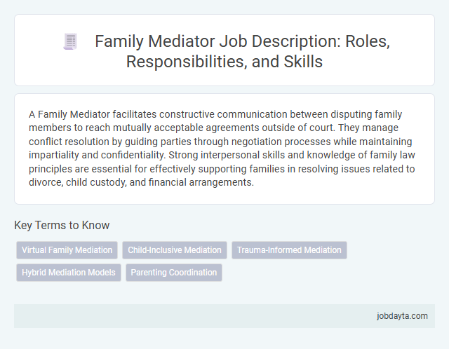 Family Mediator Job Description: Roles, Responsibilities, and Skills