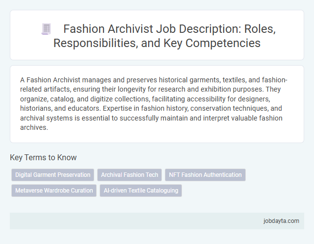Fashion Archivist Job Description: Roles, Responsibilities, and Key Competencies