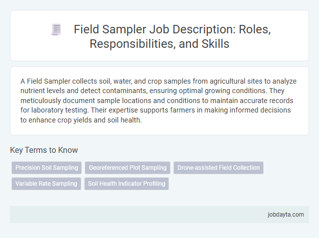 Field Sampler Job Description: Roles, Responsibilities, and Skills