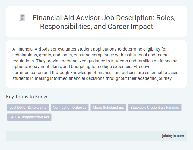 Financial Aid Advisor Job Description: Roles, Responsibilities, and Career Impact