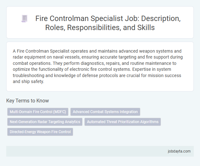 Fire Controlman Specialist Job: Description, Roles, Responsibilities, and Skills