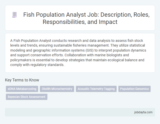 Fish Population Analyst Job: Description, Roles, Responsibilities, and Impact