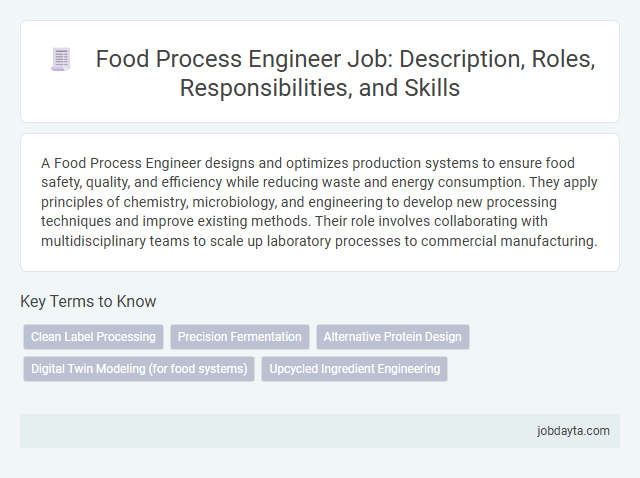 Food Process Engineer Job: Description, Roles, Responsibilities, and Skills