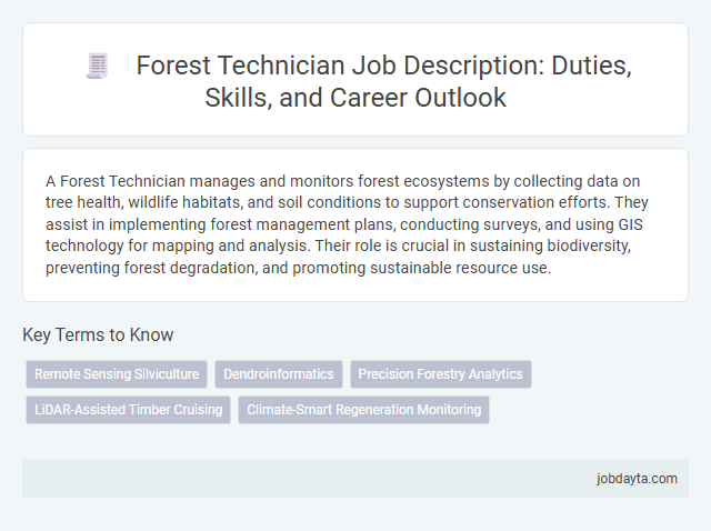 Forest Technician Job Description: Duties, Skills, and Career Outlook