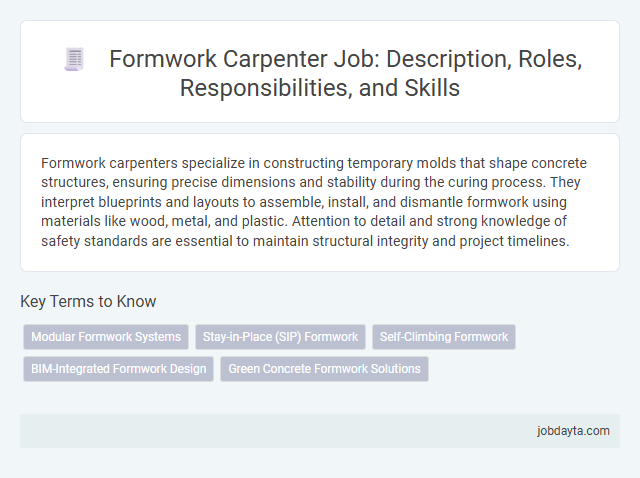Formwork Carpenter Job: Description, Roles, Responsibilities, and Skills