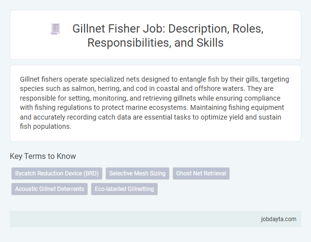 Gillnet Fisher Job: Description, Roles, Responsibilities, and Skills
