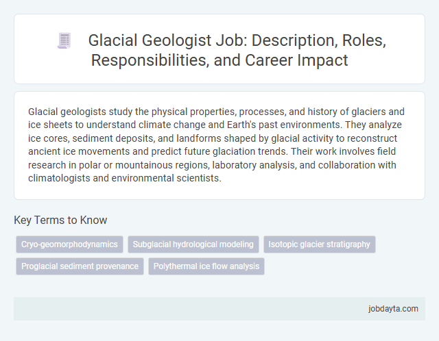 Glacial Geologist Job: Description, Roles, Responsibilities, and Career Impact