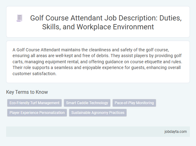 Golf Course Attendant Job Description: Duties, Skills, and Workplace Environment