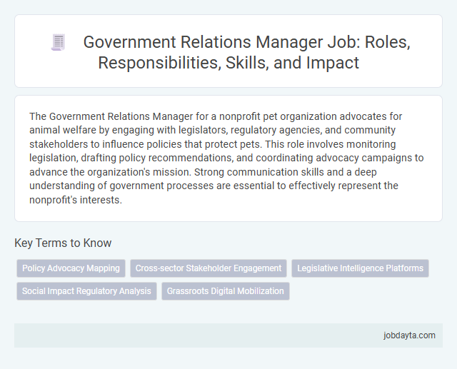 Government Relations Manager Job: Roles, Responsibilities, Skills, and Impact