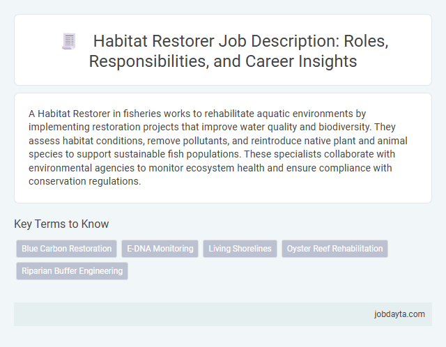 Habitat Restorer Job Description: Roles, Responsibilities, and Career Insights