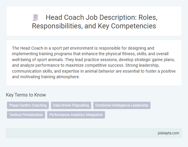 Head Coach Job Description: Roles, Responsibilities, and Key Competencies