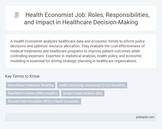 Health Economist Job: Roles, Responsibilities, and Impact in Healthcare Decision-Making