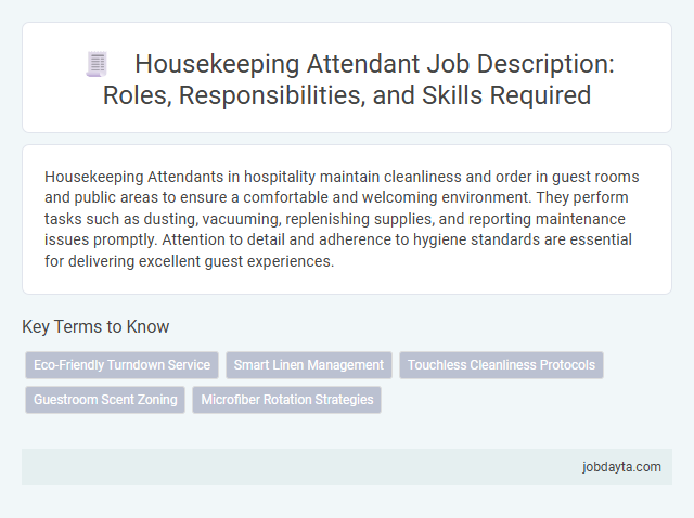 Housekeeping Attendant Job Description: Roles, Responsibilities, and Skills Required