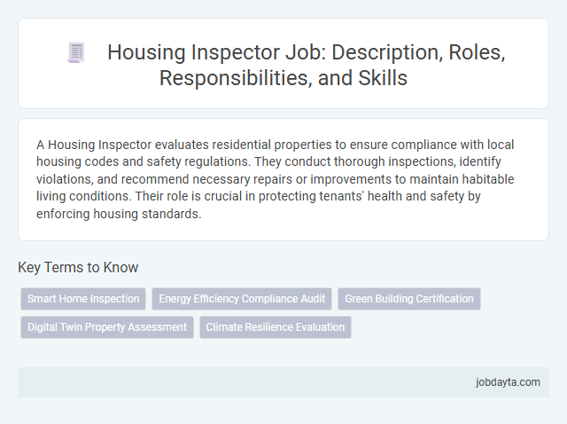 Housing Inspector Job: Description, Roles, Responsibilities, and Skills