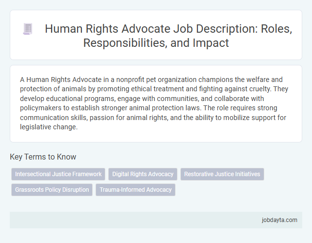 Human Rights Advocate Job Description: Roles, Responsibilities, and Impact