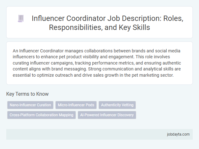 Influencer Coordinator Job Description: Roles, Responsibilities, and Key Skills