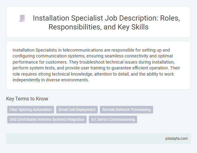 Installation Specialist Job Description: Roles, Responsibilities, and Key Skills