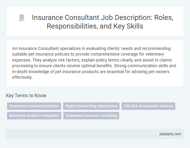 Insurance Consultant Job Description: Roles, Responsibilities, and Key Skills