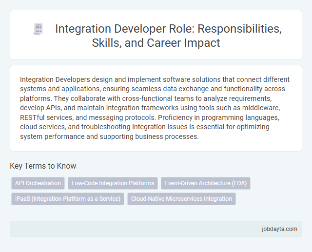 Integration Developer Role: Responsibilities, Skills, and Career Impact