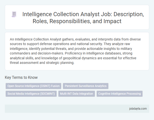 Intelligence Collection Analyst Job: Description, Roles, Responsibilities, and Impact