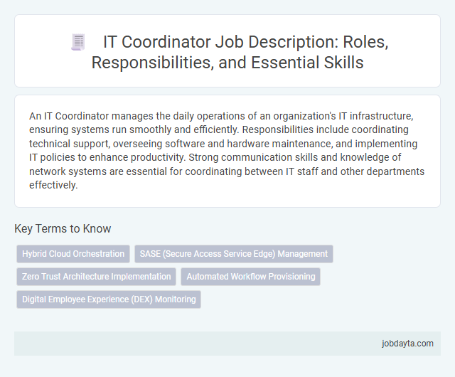 IT Coordinator Job Description: Roles, Responsibilities, and Essential Skills