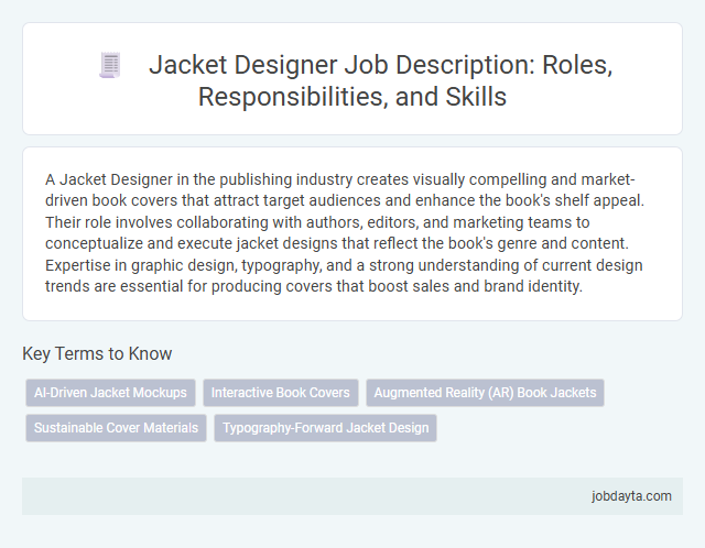 Jacket Designer Job Description: Roles, Responsibilities, and Skills