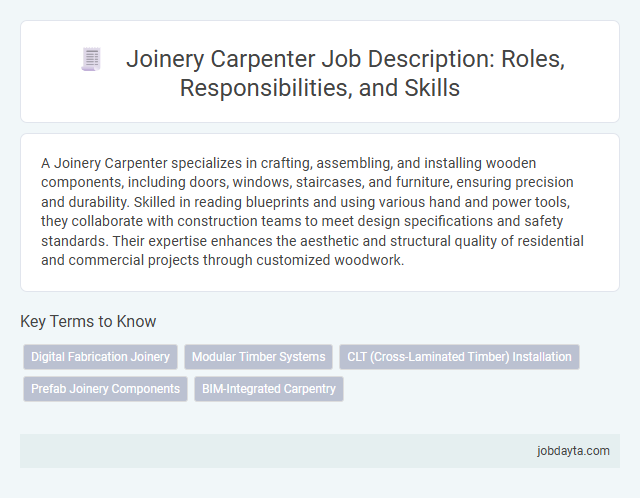 Joinery Carpenter Job Description: Roles, Responsibilities, and Skills