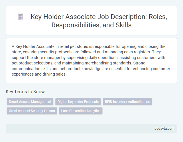 Key Holder Associate Job Description: Roles, Responsibilities, and Skills