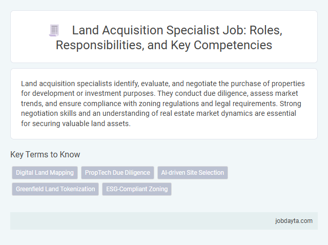Land Acquisition Specialist Job: Roles, Responsibilities, and Key Competencies