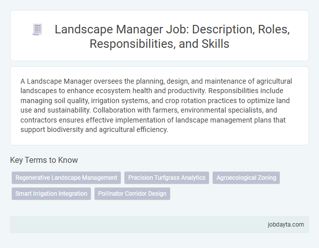 Landscape Manager Job: Description, Roles, Responsibilities, and Skills