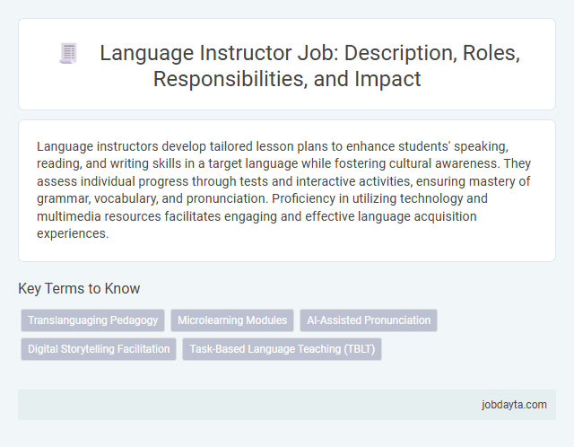 Language Instructor Job: Description, Roles, Responsibilities, and Impact