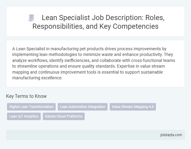 Lean Specialist Job Description: Roles, Responsibilities, and Key Competencies