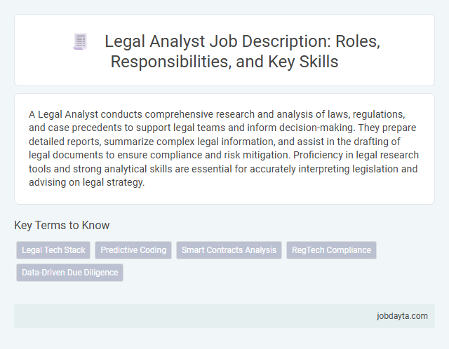 Legal Analyst Job Description: Roles, Responsibilities, and Key Skills
