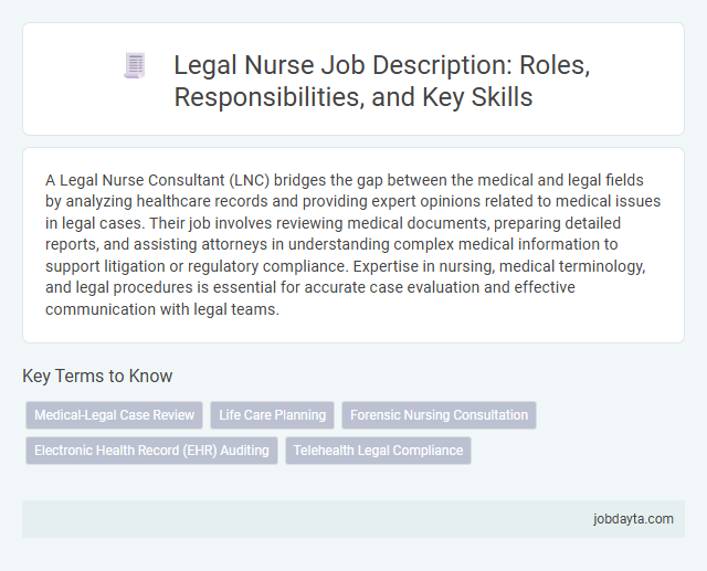 Legal Nurse Job Description: Roles, Responsibilities, and Key Skills