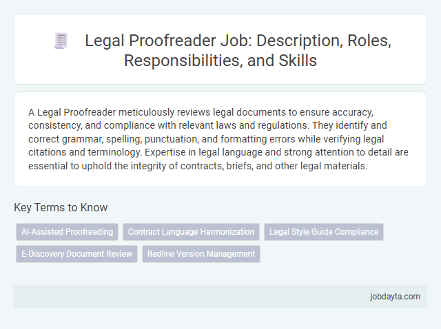Legal Proofreader Job: Description, Roles, Responsibilities, and Skills