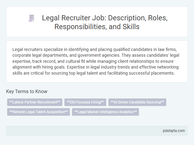 Legal Recruiter Job: Description, Roles, Responsibilities, and Skills