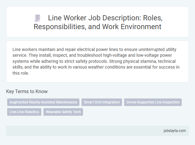 Line Worker Job Description: Roles, Responsibilities, and Work Environment