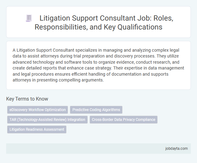 Litigation Support Consultant Job: Roles, Responsibilities, and Key Qualifications