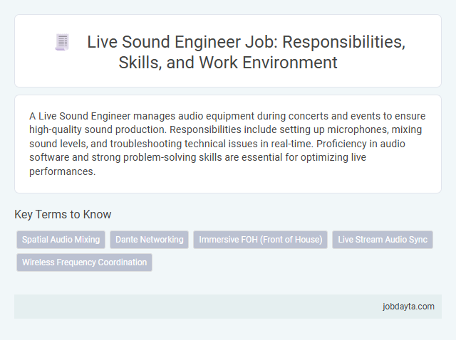 Live Sound Engineer Job: Responsibilities, Skills, and Work Environment