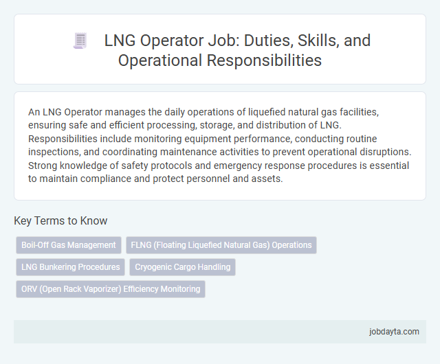 LNG Operator Job: Duties, Skills, and Operational Responsibilities