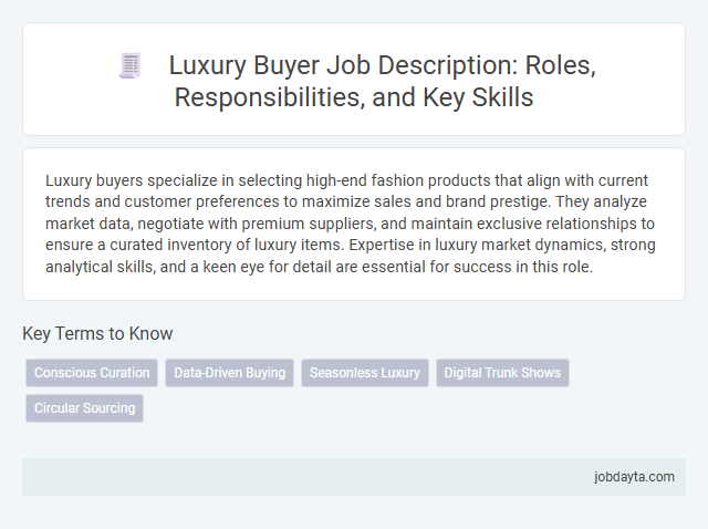 Luxury Buyer Job Description: Roles, Responsibilities, and Key Skills