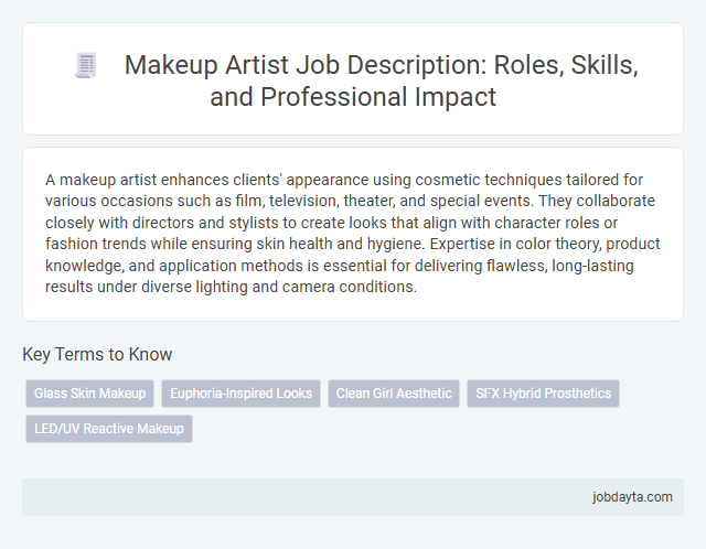Makeup Artist Job Description: Roles, Skills, and Professional Impact