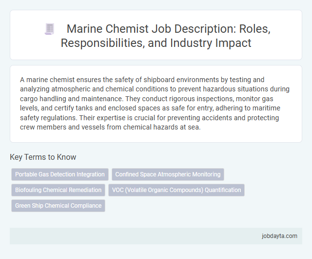 Marine Chemist Job Description: Roles, Responsibilities, and Industry Impact