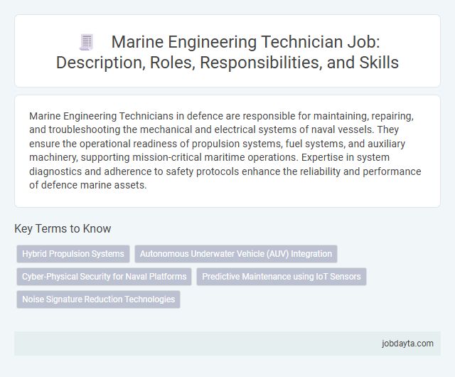 Marine Engineering Technician Job: Description, Roles, Responsibilities, and Skills