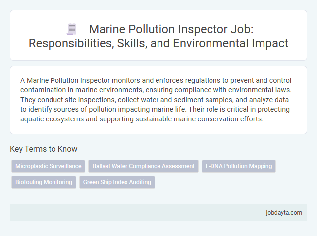 Marine Pollution Inspector Job: Responsibilities, Skills, and Environmental Impact