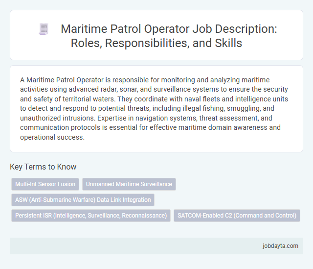 Maritime Patrol Operator Job Description: Roles, Responsibilities, and Skills