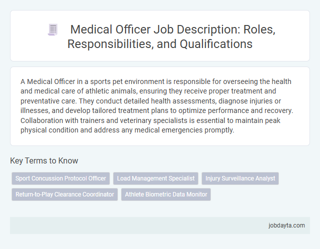 Medical Officer Job Description: Roles, Responsibilities, and Qualifications